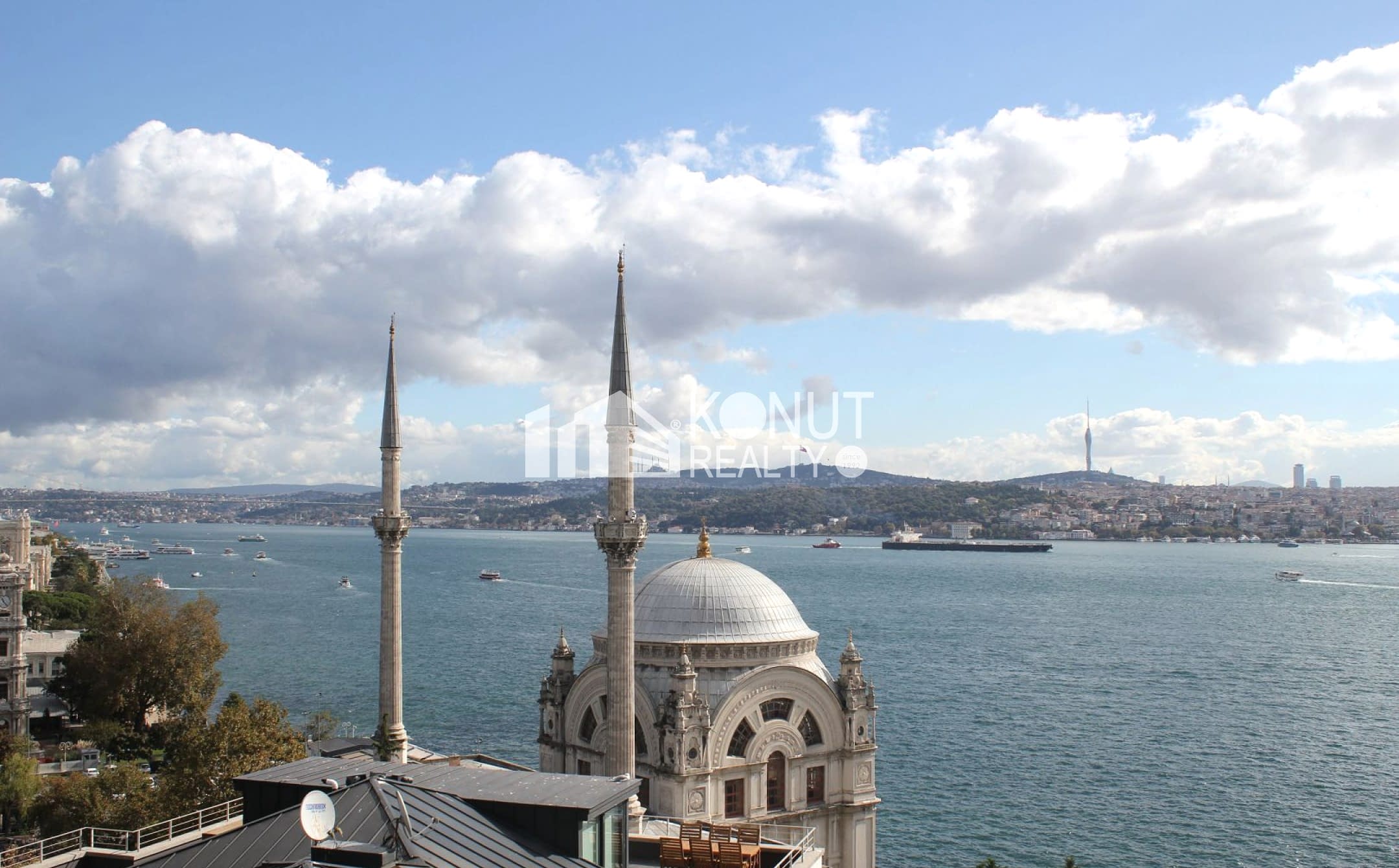 Bosphorus View, 3+1 Flat For Rent in Kabatas